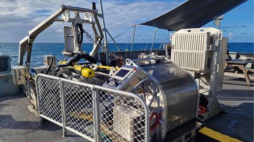 Kraken KATFISH - High Speed Towed SAS and ALARS aboard survey vessel. Image couresty Kraken
