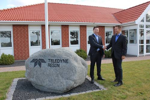 Kim Lehmann, President of the Teledyne Marine Acoustic Imaging Group and Teledyne RESON Group, on the right, and on the left the future General Manager of Teledyne RESON GmbH in Bremen, Carsten Park Andreasen, who will be responsible for the transformation and integration of Teledyne ATLAS Hydrographic into the Teledyne RESON Group.