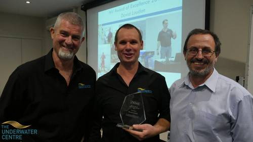 Dave Loudon with Herb Mitton and Rob Gatt (Photo: The Underwater Centre)