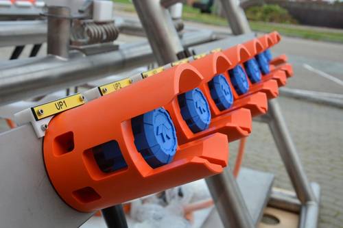 MacArtney’s customized cable termination frame (CTF) serves as an integral part of an advanced subsea power, communication, and data transmission network.
Image courtesy MacArtney