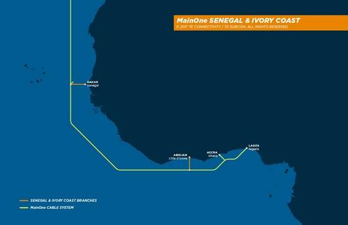 MainOne Cable System Map (Image: TE SubCom)