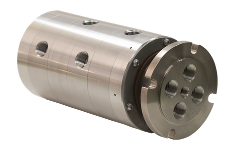 New Model 810 Pneumatic and Hydraulic Industrial Fluid Rotary Union (Image: Moog Focal)