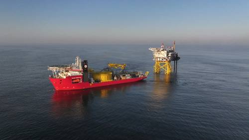 Jan De Nul’s cable laying vessel Isaac Newton (Credit: Jan De Nul)