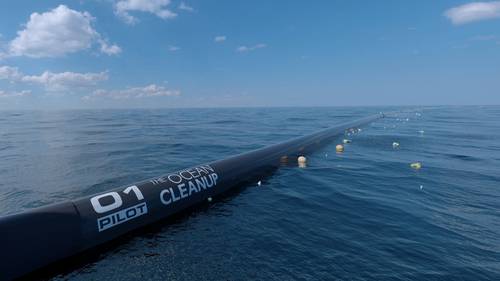 The Ocean Cleanup system (Photo: Seatools)