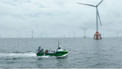 OceanAlpha showcased its latest maritime autonomy solution at Ocean Business 2025, presenting the L42 Uncrewed Surface Vessel (USV) during a product launch event. Credit: OceanAlpha