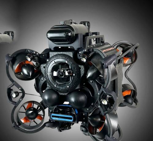 Oceanbotics launched its new, larger, underwater ROV, the SRV-8X Optimus. Image courtesy Oceanbotics