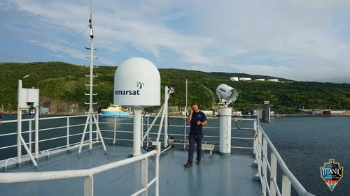 The OceanGate Expeditions 2021 Titanic Survey Expedition was connected by Inmarsat’s critical satellite communications. Image courtesy OceanGate Expeditions