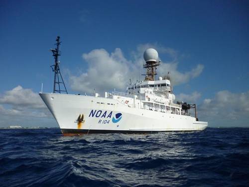 Oceanographer and Discoverer will join NOAA's ship fleet, which includes NOAA Ship Ronald H. Brown, the agency's largest research vessel. (Photo: Wes Struble/NOAA)