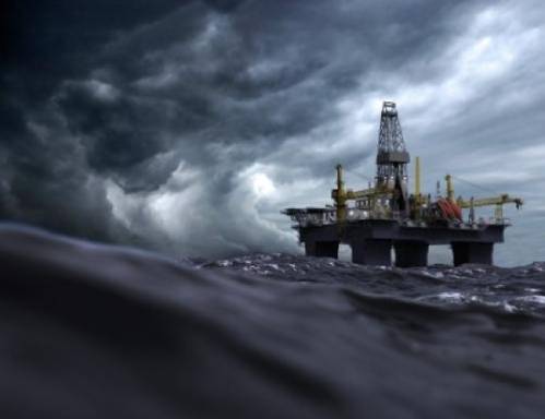 Offshore rig in storm: File Image CCL