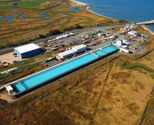 Ohmsett Test Tank: Photo courtesy of BSEE