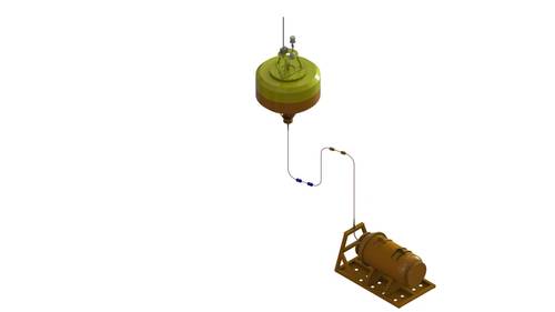 OPT's hybrid PowerBuoy with seafloor battery (Image: OPT)