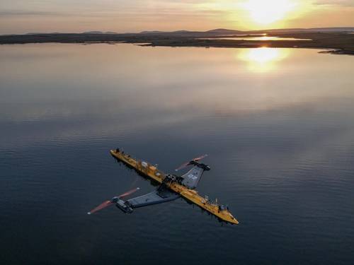 Orbital's O2 tidal turbine (Credit: Orbital Marine Power)