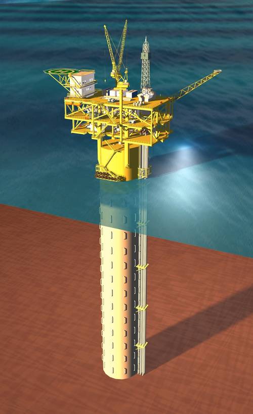 The overall effect diagram of New Buoyant Tower solution with storage (Photo: Wison)