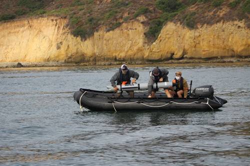 U.S. Navy personnel deploy a REMUS 300 unmanned underwater vehicle. Image courtesy HII