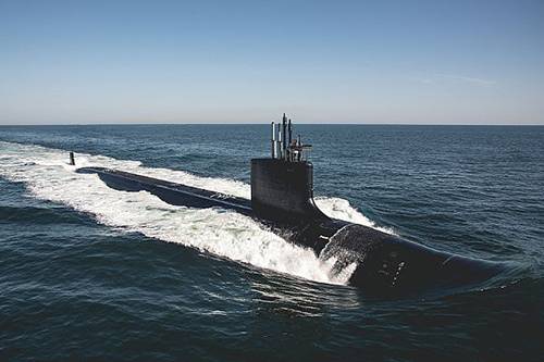 File photo of Virginia-class submarine the future USS Delaware (SSN 791). (U.S. Navy photo: Ashley Cowan)