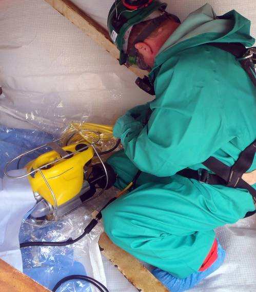Preparing ROV for water tank inspection (Photo courtesy of Intertek)