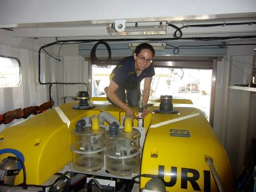 A previous intern at work: Photo courtesy of MATE