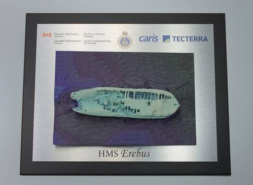  A 3D printed model of the HMS Erebus as it now sits on the ocean floor.