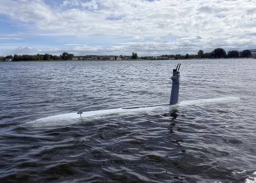 Ranger, the Torpedo-Tube-Launched Uncrewed Surface Vessel (TTL USV) developed by GABLER and FLANQ, returns to harbour following the successful completion of its Sea Acceptance Test (SAT) in northern Germany last month. © GABLER