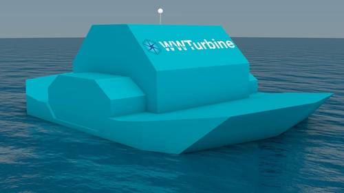Rendering of WWT's self-floating power plant