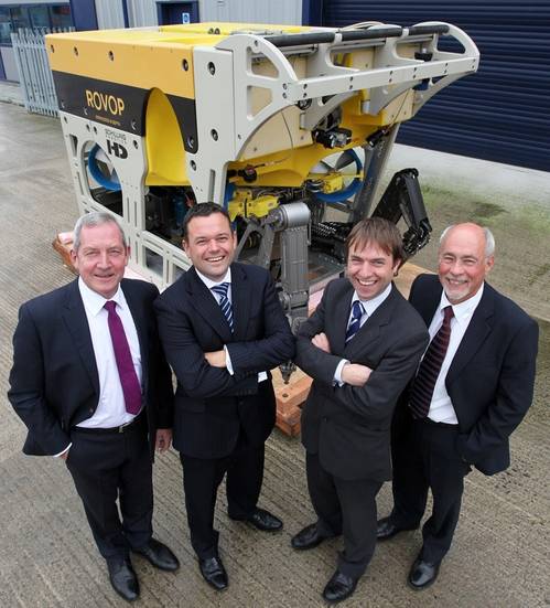 From left to right: Ceona’s chief executive officer Steve Preston and chief operating officer Stuart Cameron, with ROVOP’s managing director Steven Gray and chairman Mark Vorenkamp