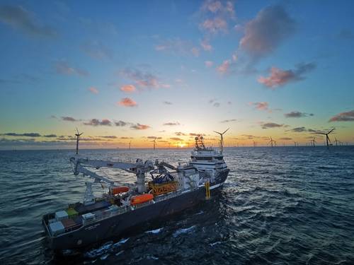A ScanReach mesh can extend across an entire windfarm (Image courtesy Olympic Subsea)