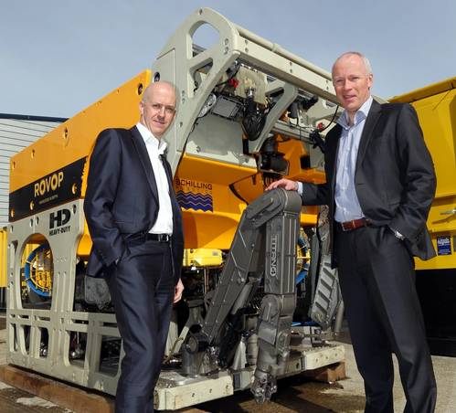 Scott Macknocher, managing director of Ennsub (left) with Barry Stewart, director and general manager at ROVOP.