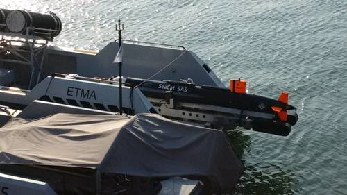 SeaCat SAS during initial testing on ARCIMS USV with Kraken MINSAS in June 2017 (Photo: Kraken)