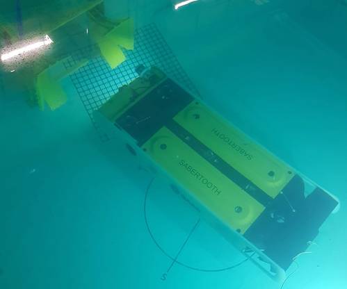 Saab Seaeye’s Sabretooth it in its test tank (Photo: Saab Seaeye)