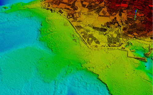 Seamless topo/bathy data from Optech CZMIL Nova’s recent survey of Korea’s coast (image courtesy KHOA)