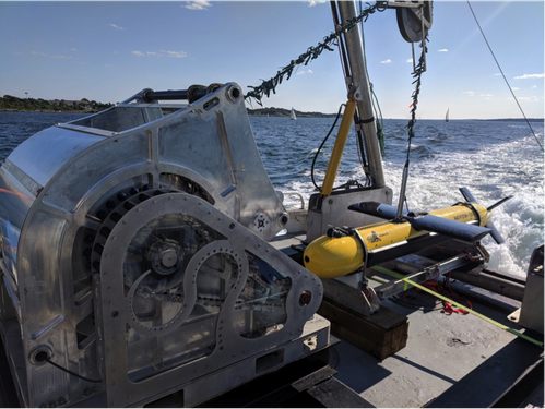 SeaScout Expeditionary Seabed Mapping and Intelligence System deployed during ANTX2018 (Photo: Kraken Robotics Inc.)