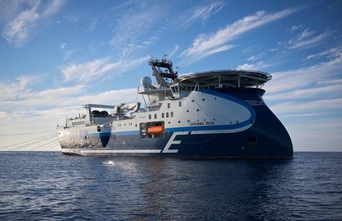 Seismic Survey Vessel Oceanic Vega: Photo credit CGG
