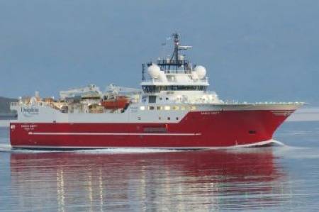 Seismic survey ship Sanco Swift: Photo courtesy of the owners