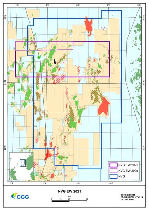 Map showing the location of CGG’s new Northern Viking Graben extension survey. (Image courtesy of CGG Multi-Client).