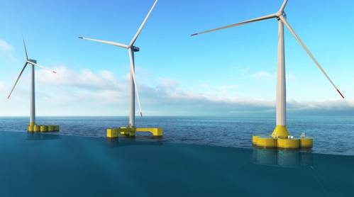 Aker Solutions' floating wind foundation designs (Credit: Aker Solutions)