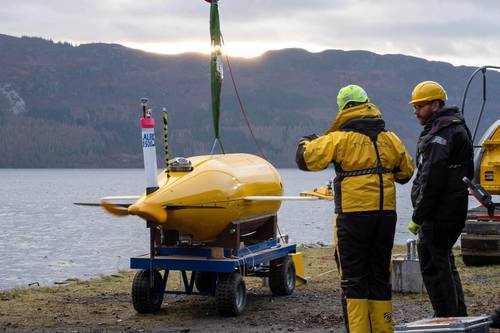 Sonardyne International Ltd. and National Oceanography Centre staff completed the P3AUV trials at Loch Ness, Scotland, this week. (Photo: Sonardyne)