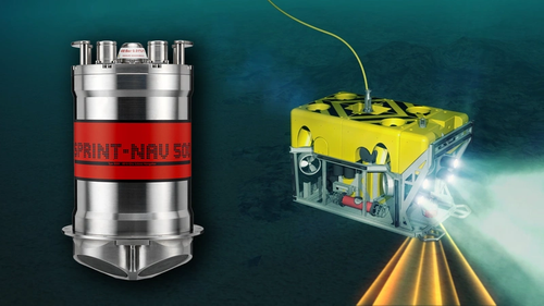 Sonardyne’s SPRINT-Nav all-in-one subsea navigation instrument for underwater vehicles. (Image: Sonardyne)