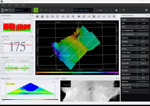 The new EM 304 MKII echo sounder from KONGSBERG boasts long range precision with a wide swath. Photo: Kongsberg