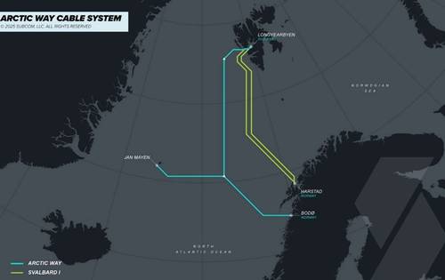 Space Norway and SubCom announced that a contract is in-force for the survey, design, supply and installation of the Arctic Way Cable System. Credit: Space Norway