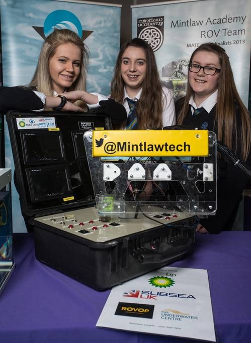 (l-r) Stephanie Buchan, Joanne McDonald and Erin Kindness - Mintlaw Academy (Photo: Subsea UK)