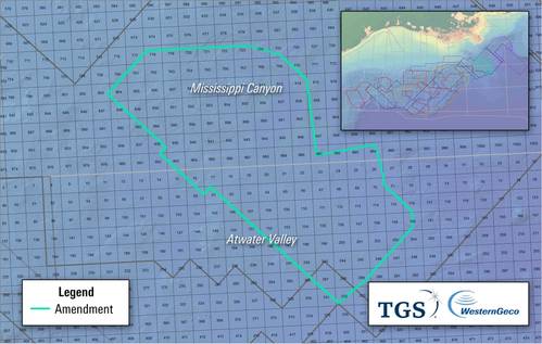 The strategic collaboration for the multiclient sparse node program will create a data set utilizing high-end imaging to serve clients in field development phases and also enable near-field exploration in the congested areas within the U.S. Gulf of Mexico. (Image: TGS)