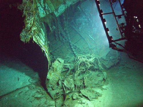 Torn off bow from the HMAS Sydney wreckage. (Photo: Ashtead Technology)