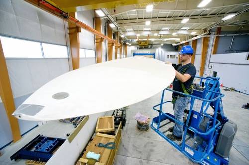Wind Turbine Blade: Photo courtesy of UMaine