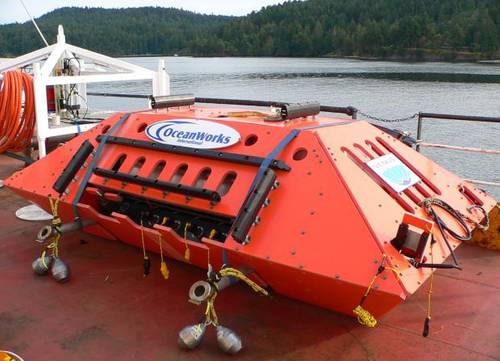 VENUS Node on-deck awaiting deployment (Photo: OceanWorks International)