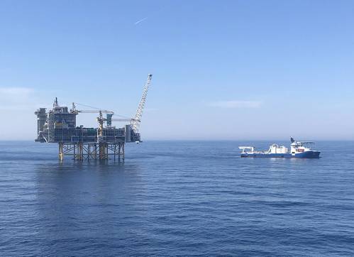 NKT Victoria during installation work at Johan Sverdrup 1 (Photo: NKT)