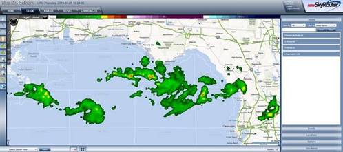 WSI Weather and Gulf of Mexico Lease Block Map Overlay on New SkyRouter
