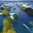 Aerial view of the Rock Islands and coral seascape at the Republic of Palau. [Photo credit: The Nature Conservancy]