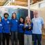 COAST Executive Director Jason Goldsworthy, along with Sea Who's Calling project team Leanne Farmer, Pranav Rajesh Krishnan, Grace Bertozzi, Jossie Yan and Olivia Whitelaw, and Ocean Networks Canada's Impact and Capacity Development Manager Dwight Owens. Photo credit: James MacDonald/COAST.
