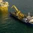 First export cable pull-in - Enshore Subsea’s CMOS Installer at Inch Cape’s offshore substation platform (Credit: Inch Cape Offshore)