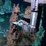 ROV SuBastian pilots collect a geologic sample from a hydrothermal vent chimney nearly 3,890 meters (2.4 miles) deep. Scientists discovered two new hydrothermal vent fields in one of the least explored areas of the Atlantic Ocean, the Doldrums Megatransform and Fracture Zone. This large, tectonically active system cuts across the Mid-Atlantic Ridge, which forms the world’s longest mountain chain. These types of vent fields are rare because of their hybrid “plumbing” systems, featuring typical vo